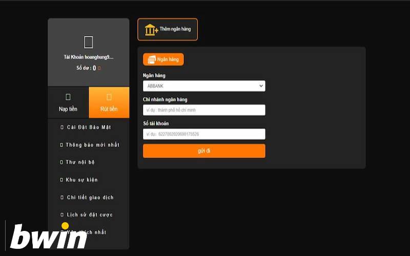 Những phương pháp rút tiền Bwin thịnh hành